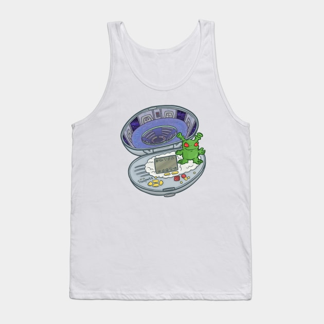 Virtupets Space Station Grundo Pocket Neopet Tank Top by Jewelia